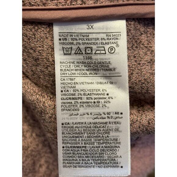 Old Navy Oversized Soft Brushed Overcoat Lite Pink Button Front 3X Cozy - Picture 7 of 7